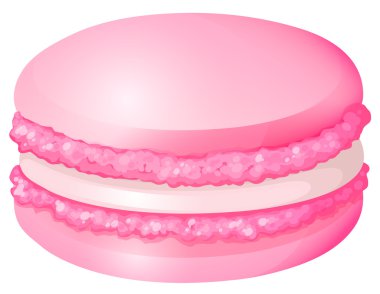 Krema ile pembe macaron