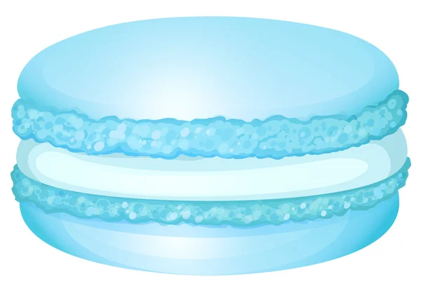 Krema ile mavi macaron — Stok Vektör