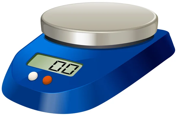 Escala de medición de laboratorio con placa metálica — Vector de stock