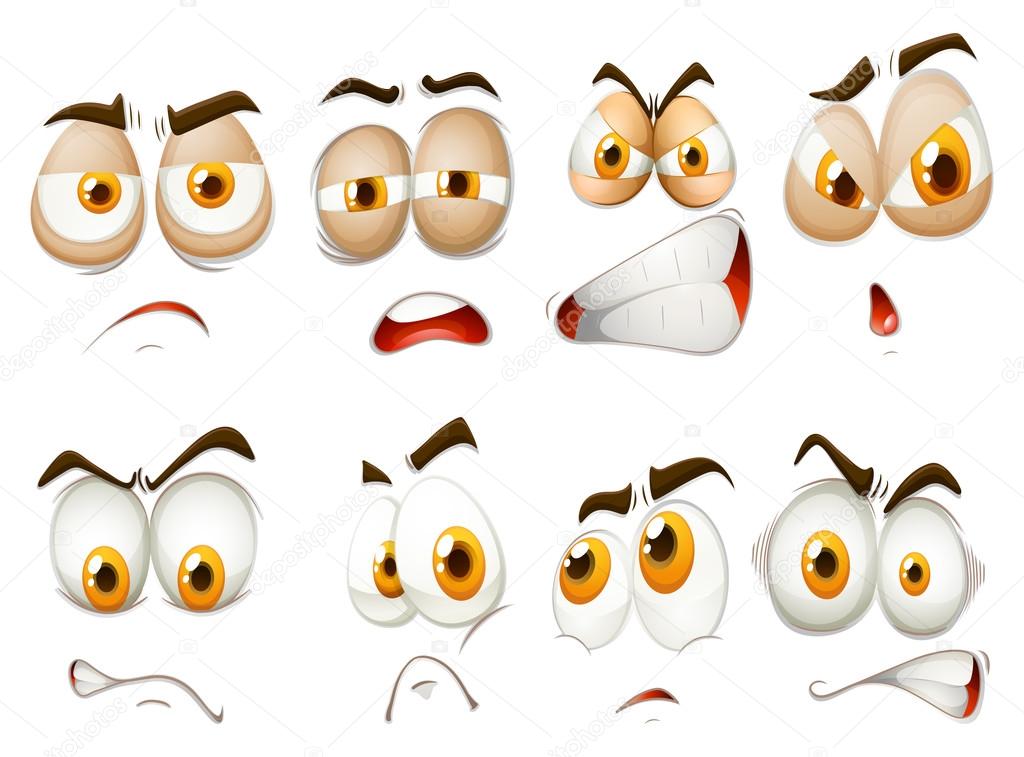 Different emotions of facial expression