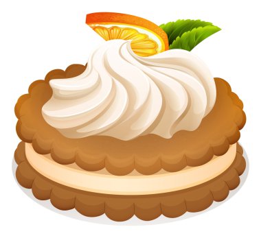 Sandviç kurabiye krem ve portakal ile