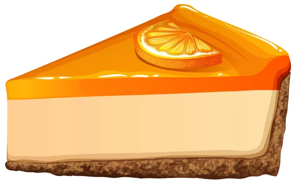 Oranje cheesecake met jam — Stockvector