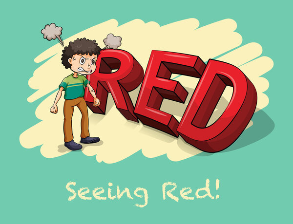 Angry man with fumes