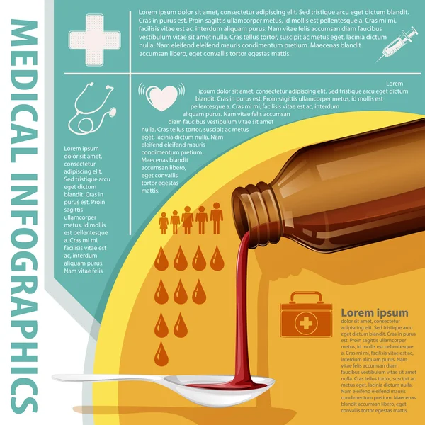 Plakat mit medizinischen Infografiken — Stockvektor