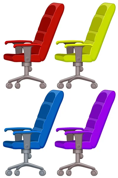 Fotel w czterech kolorach — Wektor stockowy