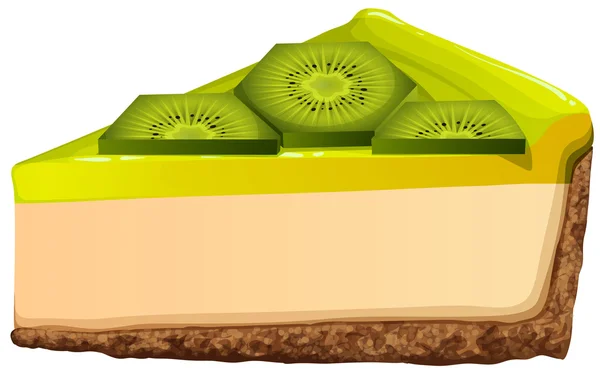 Tvarohový koláč s čerstvým kiwi — Stockový vektor