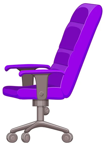 Purple computer chair with wheels — Stock Vector