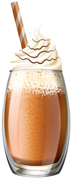 Smoothie à la crème fouettée — Image vectorielle