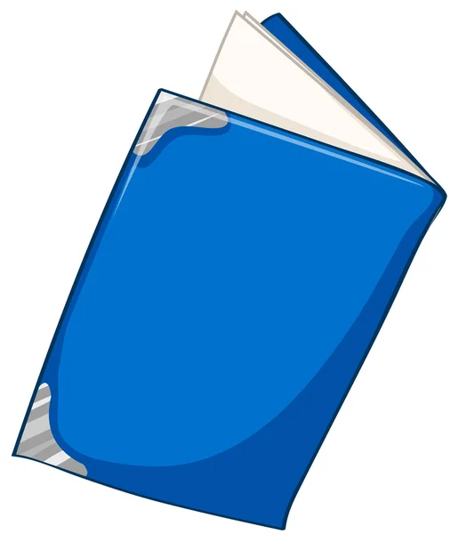 Blue book on wit — Stockvector