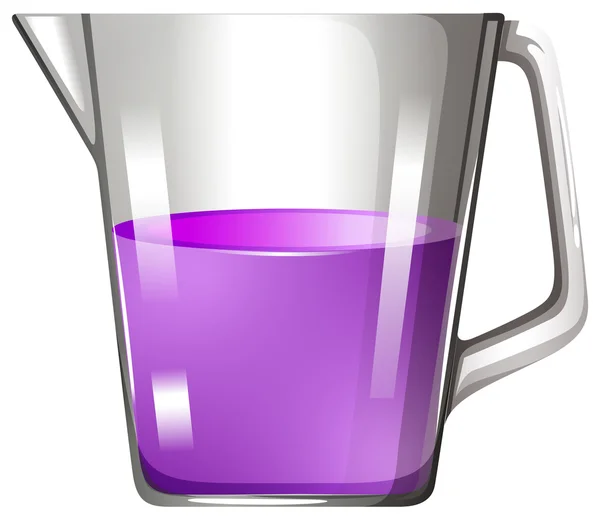 Purple liquid in beaker — Stock Vector