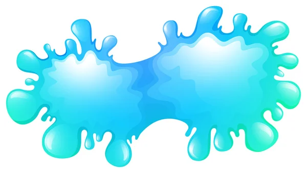 Blauw splash op wit — Stockvector