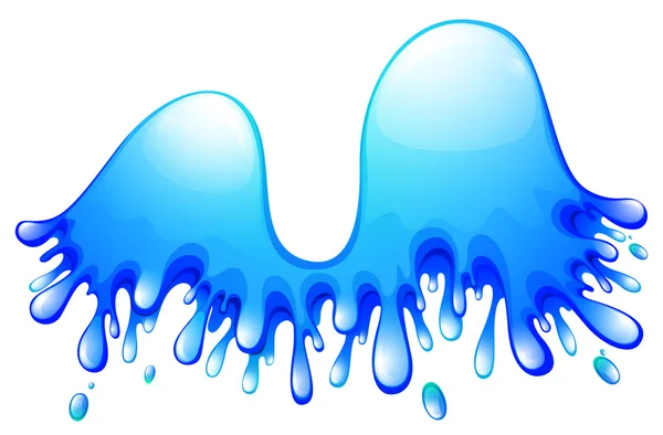 Blue splash on white — Stock Vector