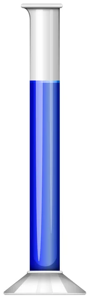 Синяя жидкость в стеклянной трубке — стоковый вектор