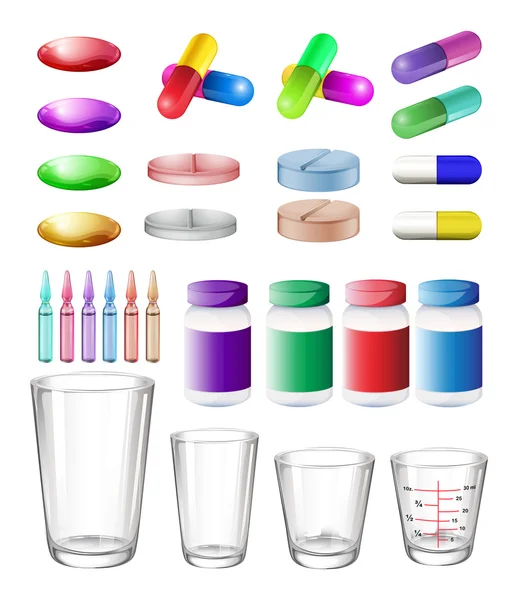 医療用コンテナーと医学 — ストックベクタ