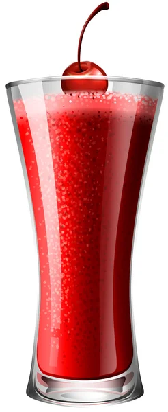 Cherry smaak smoothie in glas — Stockvector