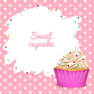 Cupcake arka plan ile sınır
