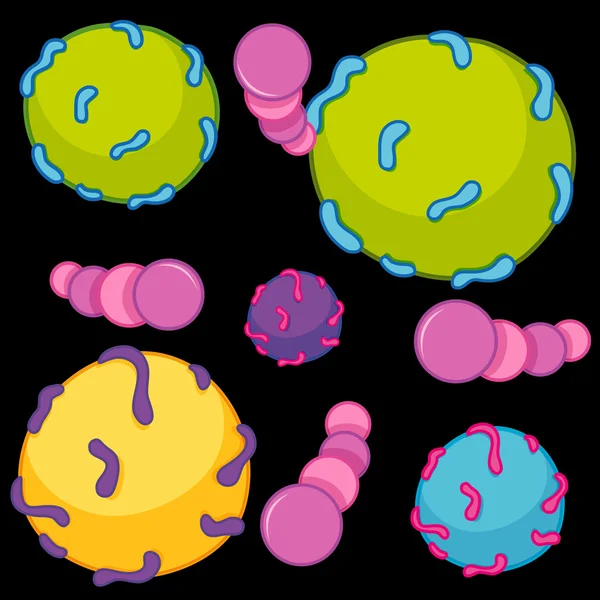 Cerca de bacterias redondas — Archivo Imágenes Vectoriales