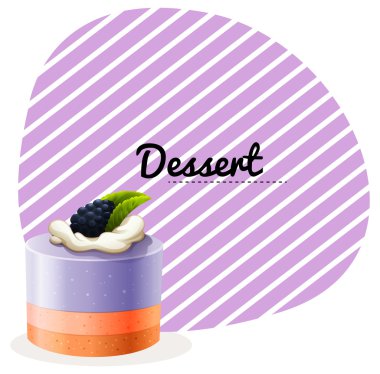 Yaban mersinli kek ve metin tasarım