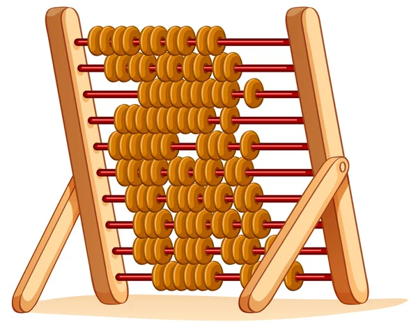 Houten abacus voor berekening — Stockvector