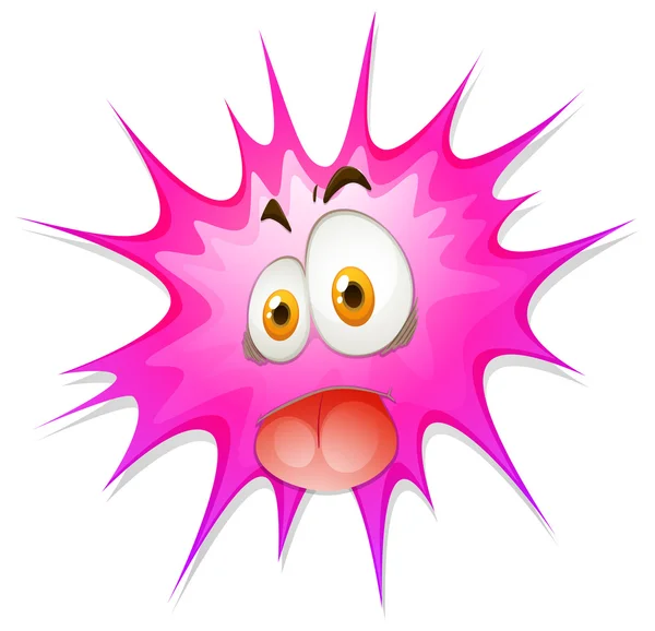 Spruzzo rosa con viso sciocco — Vettoriale Stock