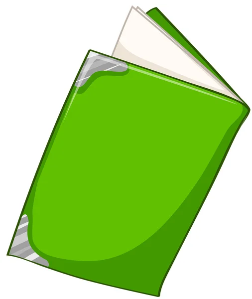 Groene boek op wit — Stockvector