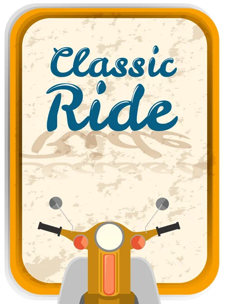 Poster design with classic ride — Stock Vector