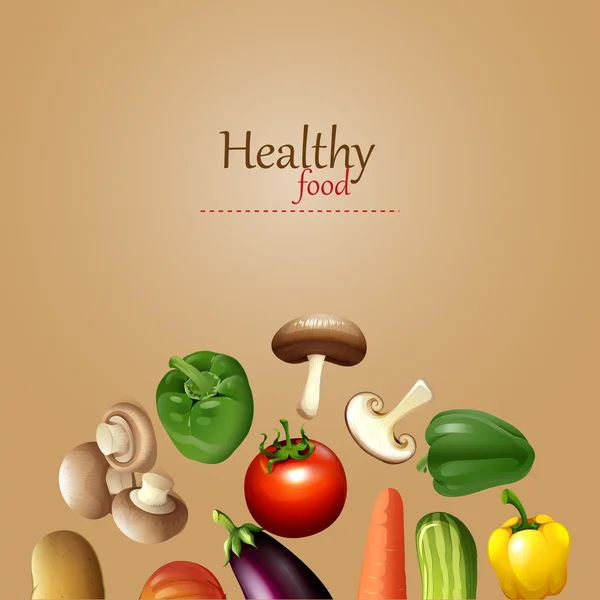 Conception de bannière avec des légumes frais — Image vectorielle