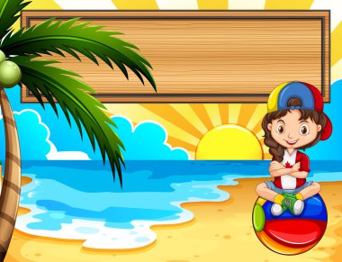 Sahilde küçük oturma