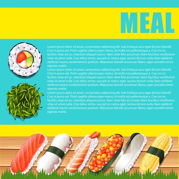 Infographic tasarım Japon gıda ile — Stok Vektör