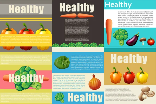 Diseño infográfico con alimentos saludables — Vector de stock