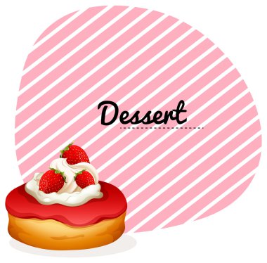 Çilekli donut ile banner tasarımı