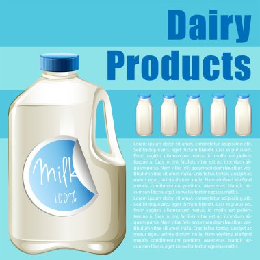 Infographic tasarım süt ürünleri ile