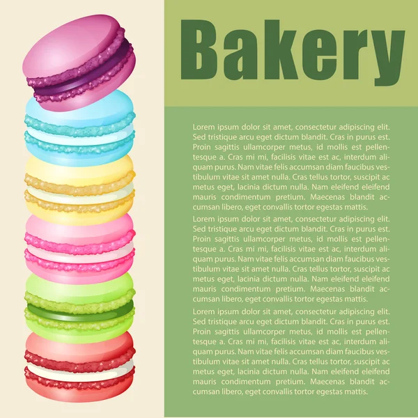 Plansza z tekstu i macaron — Wektor stockowy