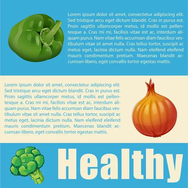 新鮮な野菜と健康なテーマ — ストックベクタ