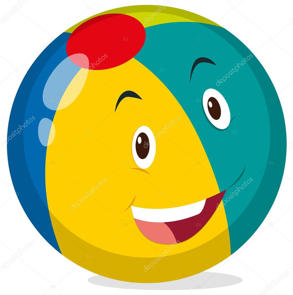 smiley face beach ball