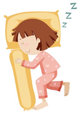 Kız yalnız uyumaktan pijama