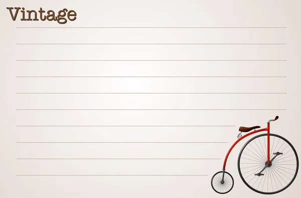 ビンテージ自転車のライン設計 — ストックベクタ
