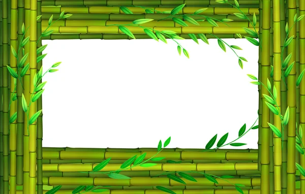 Bambu sopalarla sınır tasarlamak — Stok Vektör