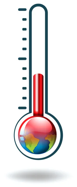 Diseño del calentamiento global con la tierra calentándose — Vector de stock