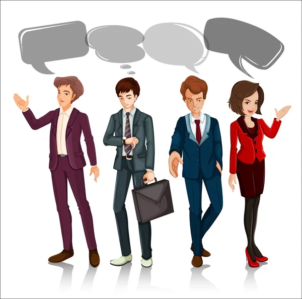 People with speech bubbles — Stock Vector