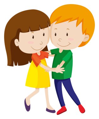 Dans ve sarılma kadın ve erkek