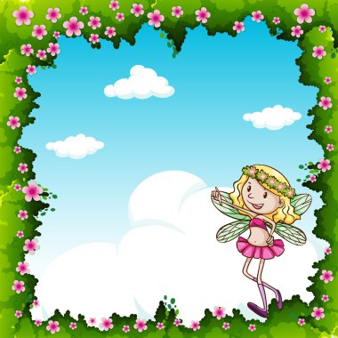 Peri ve çiçeklerle sınır tasarlamak