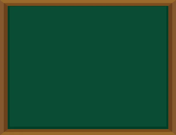 Panneau vert avec cadre en bois — Image vectorielle