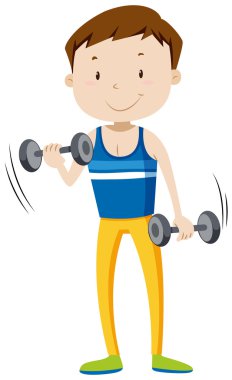 güçlü bir adam ağırlık kaldırıyordu