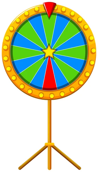 Lucky wheel, kék és zöld csíkos — Stock Vector