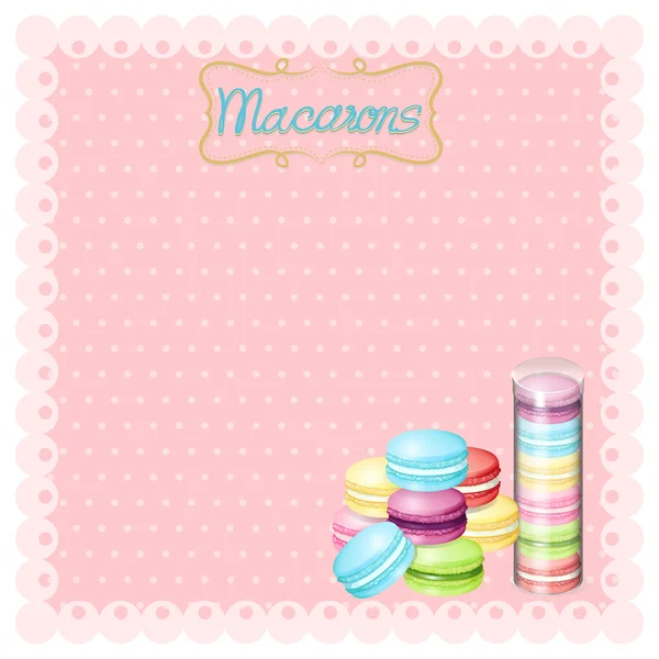 Határ design macarons — Stock Vector