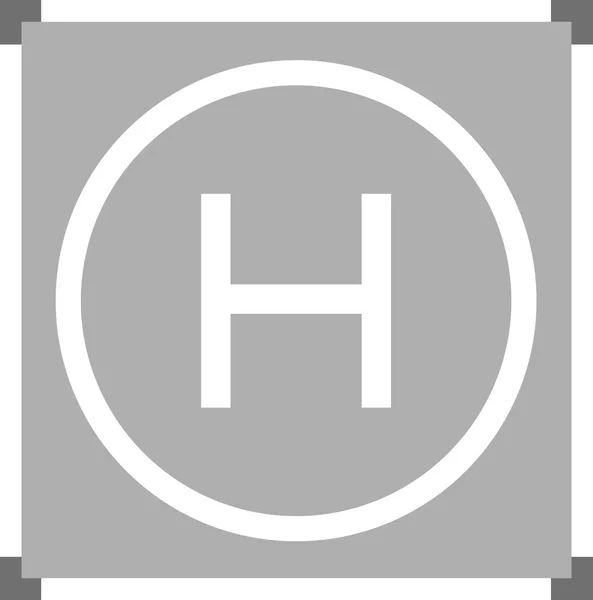 Helipad en color gris — Archivo Imágenes Vectoriales