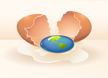 Yumurta çatlama ile dünya teması