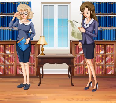 Oda gazetelerde okuma iş kadınları