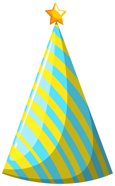 Κόμμα καπέλο με το κίτρινο και το μπλε ριγέ — Διανυσματικό Αρχείο